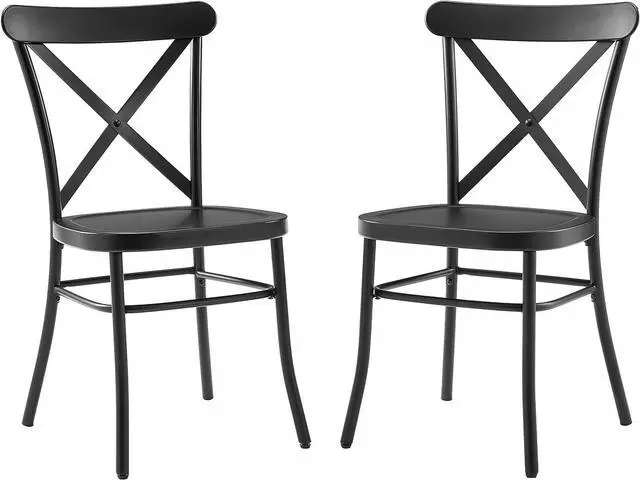 Main image of Crosley Furniture Camille X-Back Café Chairs, Set of 2