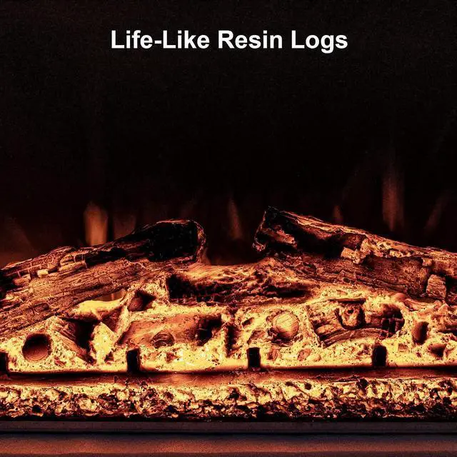 Alt view image 7 of 7 - 30" Width Electric Fireplace Inserts with Adjustable Flame Colors, Fireplace Heater with Touch Screen & Remote Control, Recessed in Wall, 750/1500W, Timer
