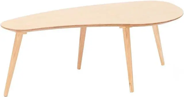 Main image of Solid Wood Table Desk, Coffee Table End Table Round for Kitchen Dining Room, Living Room, Bedroom and Restaurant, 4 Legs Removable-Natural