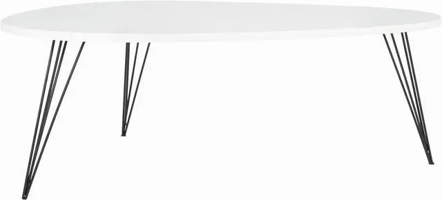 Main image of Safavieh Home Collection Wynton Mid-Century Modern White and Black Coffee Table