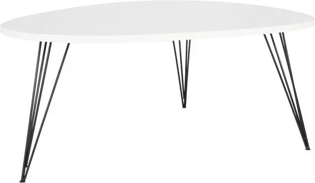 Alt view image 7 of 7 - Safavieh Home Collection Wynton Mid-Century Modern White and Black Coffee Table