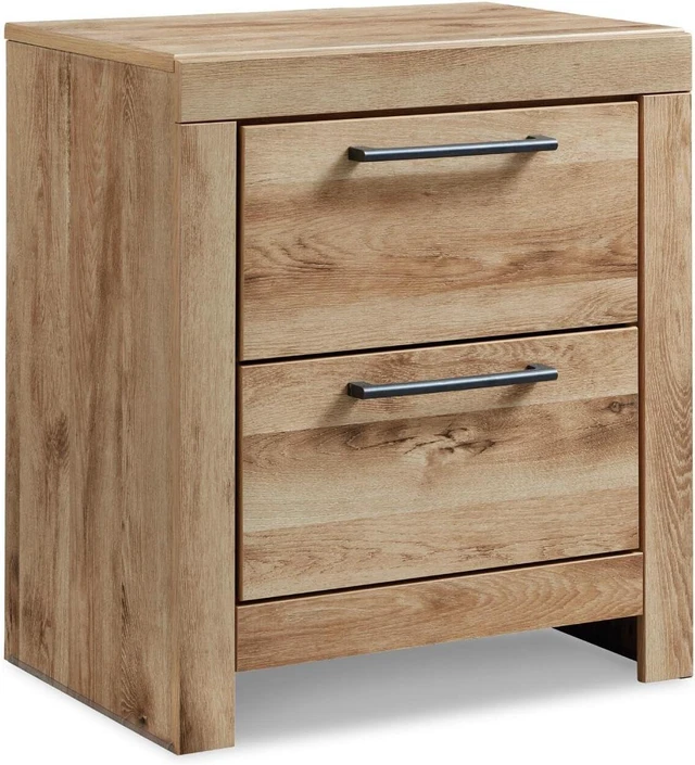 Main image of Signature Design by Ashley Rustic Nightstand with USB, Brown Bedside Table