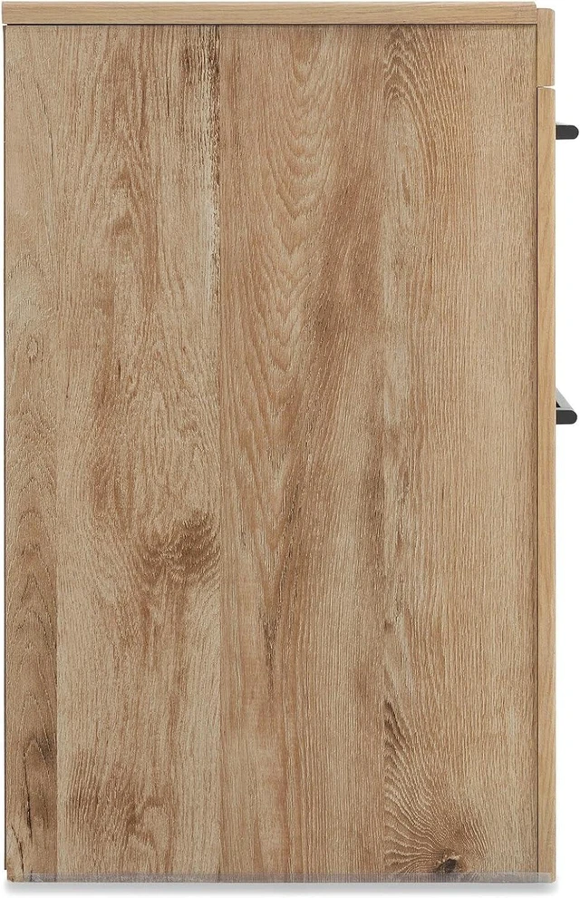Alt view image 6 of 7 - Signature Design by Ashley Rustic Nightstand with USB, Brown Bedside Table
