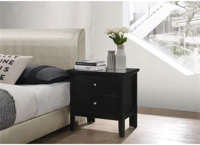 Alt view image 2 of 6 - Glory Furniture Primo 2 Drawer Nightstand in Black
