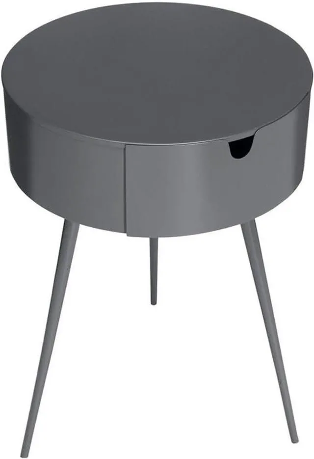 Alt view image 5 of 6 - Meridian Furniture Bali Collection Modern | Contemporary Durable Metal Side Table/Nightstand, 16" W x 16" D x 23" H, Grey