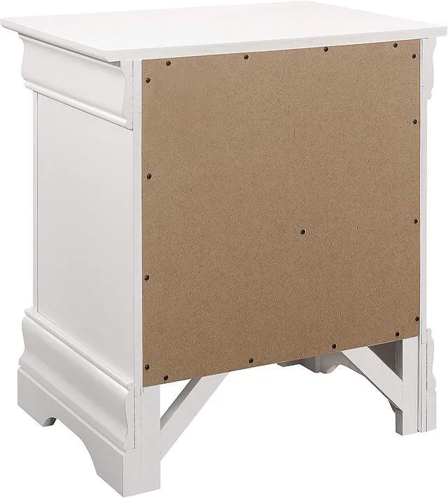 Alt view image 7 of 7 - Coaster Fine Furniture Louis Philippe 2-Drawer Nightstand White 204692