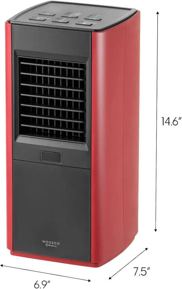 Alt view image 2 of 7 - IRIS USA WOOZOO Slim Portable Space Heater, Motion Sensor, Red/Black