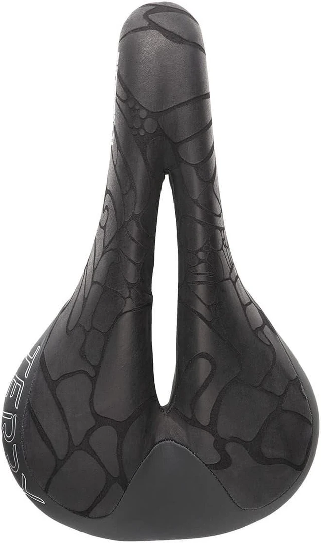 Alt view image 3 of 6 - Terry Bike Saddle Womens Butterfly Ti Saddle, Bicycle Seat for Women - Comfortable Flat Top Textured Leather Cover Bike Seat