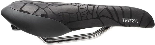 Alt view image 4 of 6 - Terry Bike Saddle Womens Butterfly Ti Saddle, Bicycle Seat for Women - Comfortable Flat Top Textured Leather Cover Bike Seat