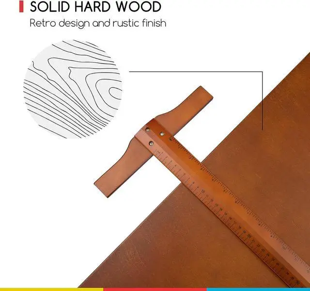 Alt view image 6 of 6 - MEEDEN Extra-Large Wood Drafting Table: 42" x 30" Artist Drawing Table Desk