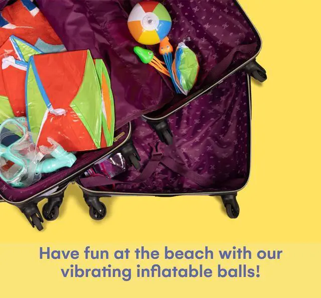 Alt view image 5 of 6 - Top Race 2-Pack Giant Beach Balls 42-Inch Inflatable Pool Balls for Swimming and Outdoor Fun - Multicolor Big Shiny Ball for Beach Party and Summer Games