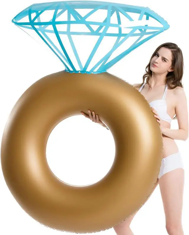 Main image of Jasonwell Inflatable Diamond Ring Pool Float - Engagement Ring Bachelorette Party Float Stagette Decorations Swimming Tube Floaty Outdoor Water Lounge Floats for Adults