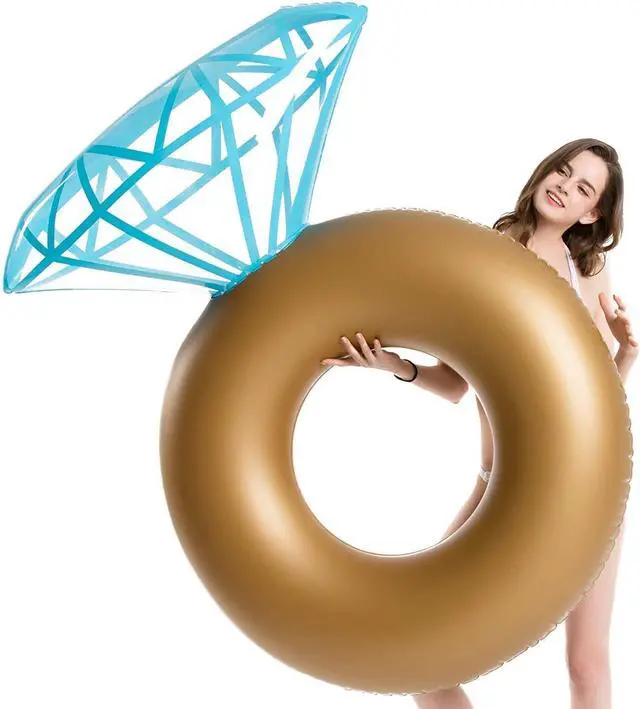Alt view image 2 of 7 - Jasonwell Inflatable Diamond Ring Pool Float - Engagement Ring Bachelorette Party Float Stagette Decorations Swimming Tube Floaty Outdoor Water Lounge Floats for Adults