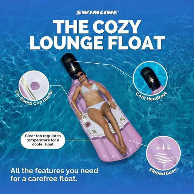 Alt view image 4 of 7 - SWIMLINE Inflatable Swimming Pool Float Lounger Raft Mattress