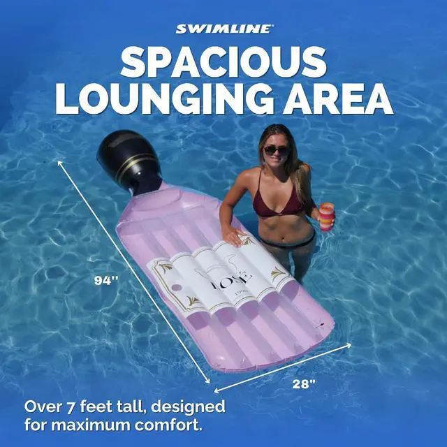 Alt view image 5 of 7 - SWIMLINE Inflatable Swimming Pool Float Lounger Raft Mattress