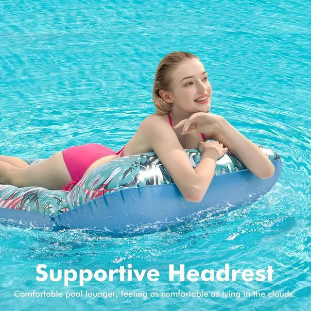 Alt view image 2 of 7 - Stonful 2 Pack Inflatable Pool Floats, Cooling Pool Rafts for Adults