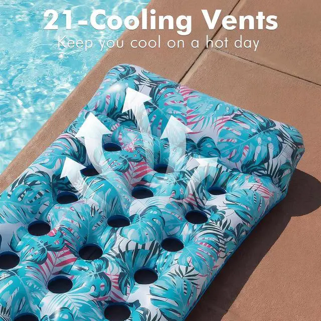 Alt view image 6 of 7 - Stonful 2 Pack Inflatable Pool Floats, Cooling Pool Rafts for Adults
