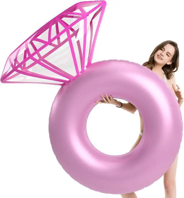 Alt view image 3 of 7 - Jasonwell Inflatable Diamond Ring Pool Float - Engagement Ring Bachelorette Party Float Stagette Decorations Swimming Tube Floaty Outdoor Water Lounge Floats for Adults