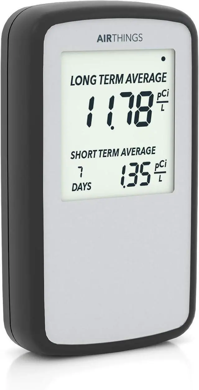 Main image of Airthings Corentium Home Radon Detector 223 Portable, Lightweight, Easy-to-Use, (3) AAA Battery Operated, USA Version, pCi/L