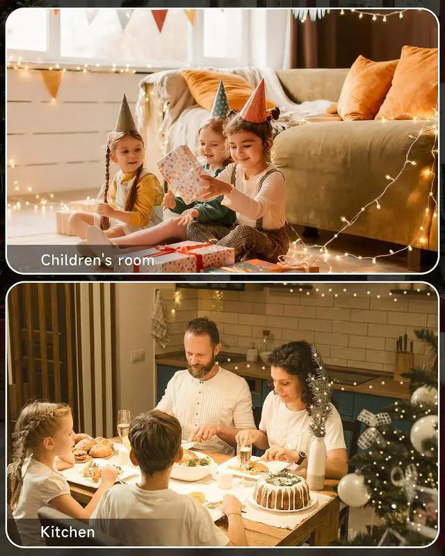 Alt view image 6 of 7 - Warm White Christmas Fairy String Lights, 165FT 500L Indoor Outdoor