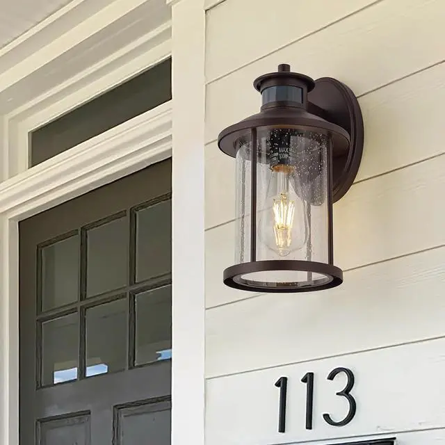 Alt view image 3 of 6 - MICSIU Motion Sensor Bronze Outdoor Wall Light 1 Pack, 11.5" Farmhouse