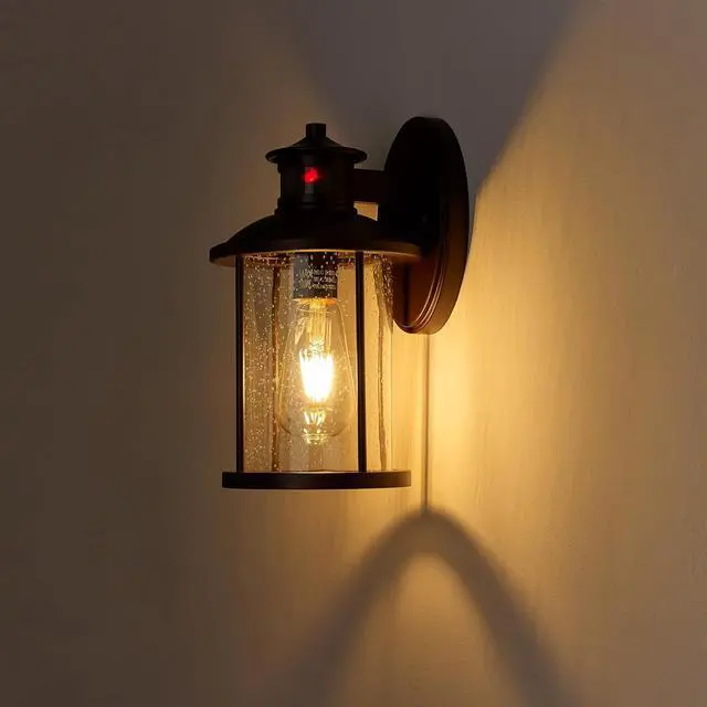 Alt view image 5 of 6 - MICSIU Motion Sensor Bronze Outdoor Wall Light 1 Pack, 11.5" Farmhouse