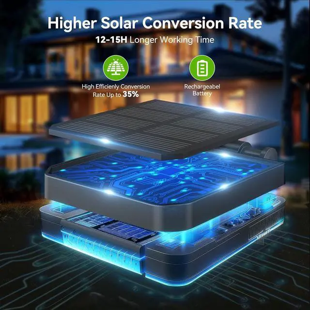 Alt view image 2 of 7 - KOOPER Solar Lights Outdoor Garden Decor - Upgraded 3 Pack Solar Garden Lights with 9 Bigger Sunflower Lights, Solar Flowers Outdoor Waterproof for Flower Bed Yard Decor, Gift for Women Mom Grandma