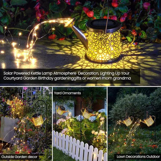 Alt view image 2 of 6 - Solar Lights Outdoor Decorative, Solar Watering Can Lights (Warm White)