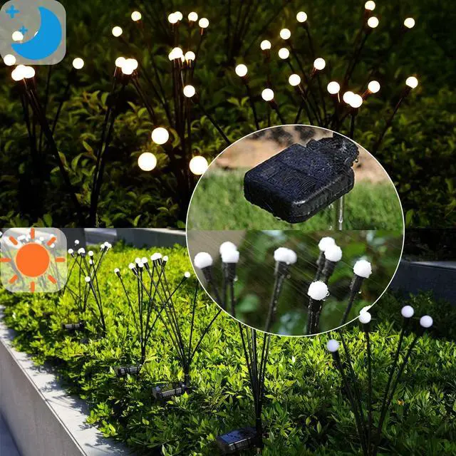 Alt view image 3 of 7 - Solar Garden Lights Outdoor Waterproof, Swaying Firefly Light, Garden Decor