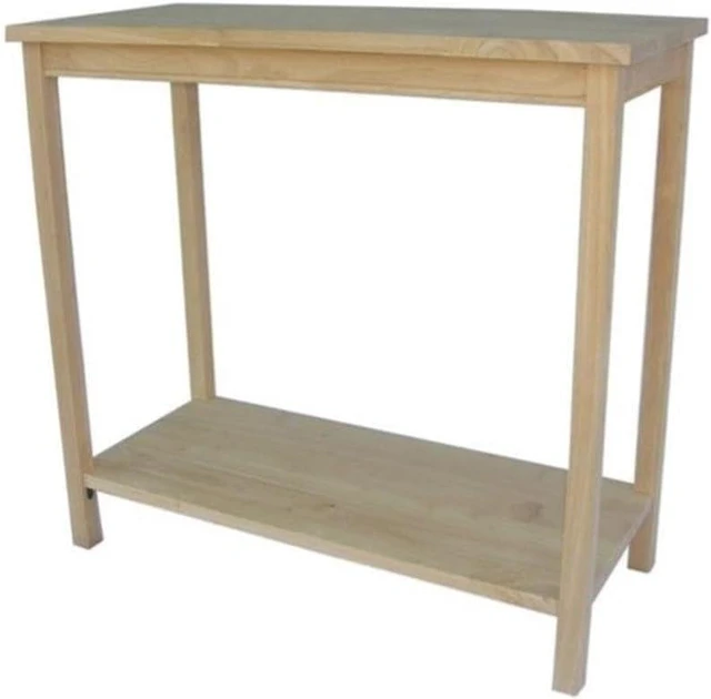 Main image of IC International Concepts, Portman Accent Table , Solid Real Wood, Sturdy Parawood, DIY, Paint/Stain Ready, Unfinished