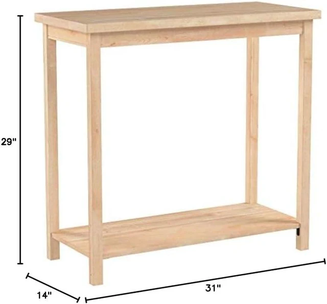 Alt view image 2 of 7 - IC International Concepts, Portman Accent Table , Solid Real Wood, Sturdy Parawood, DIY, Paint/Stain Ready, Unfinished