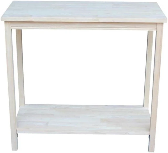Alt view image 4 of 7 - IC International Concepts, Portman Accent Table , Solid Real Wood, Sturdy Parawood, DIY, Paint/Stain Ready, Unfinished