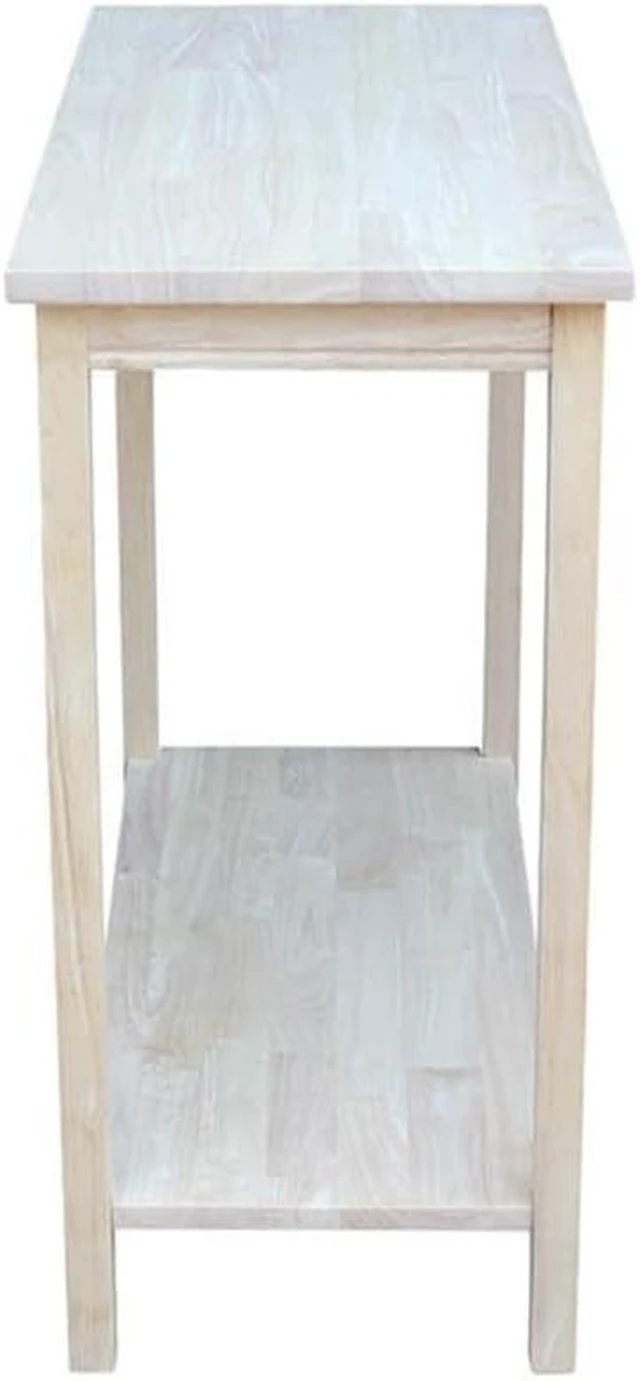 Alt view image 5 of 7 - IC International Concepts, Portman Accent Table , Solid Real Wood, Sturdy Parawood, DIY, Paint/Stain Ready, Unfinished