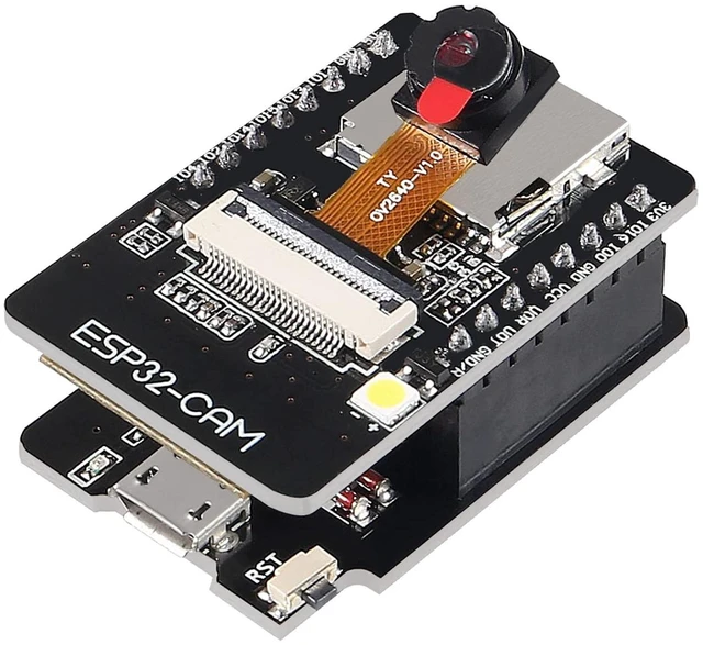 Alt view image 5 of 5 - 5 Set ESP32 Cam WiFi Bluetooth Development Board with OV2640 Camera Module + Micro USB to Serial Port CH340C 4.75V-5.25V Nodemcu for Raspberry Pi