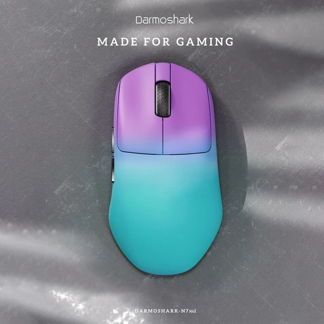 Alt view image 2 of 5 - Darmoshark N7MAX Wireless Gaming Mouse,Tri-Mode 8K/USB-C/Bluetooth,Up to 30000DPI,PAW3950 Optical Sensor Lightweight 49g,5 programmable Button,Computer Mouse for Laptop,PC,Mac(Purple)