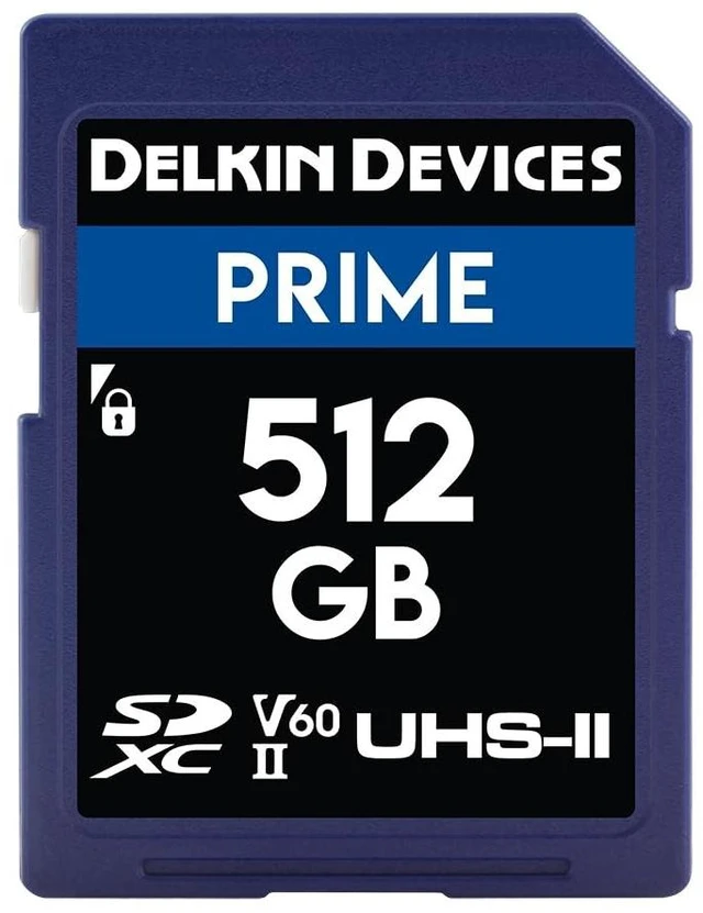 Main image of Delkin Devices Prime 512GB SD Card for Digital Camera ^^ SDXC UHS-II (U3/V60) High Endurance ^^ 8K, 4K, Full HD, RAW Burst ^^ DSLR SD Memory Card 512GB