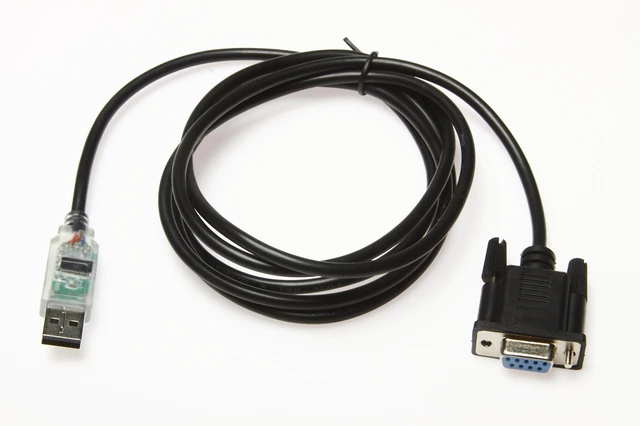 Main image of Wirenest USB to RS232 Null Modem Cable 6ft ^^ DB9 Female ^^ FTDI Chipset ^^ RX/TX LEDs ^^ Molded Connectors ^^ All Data Lines Connected