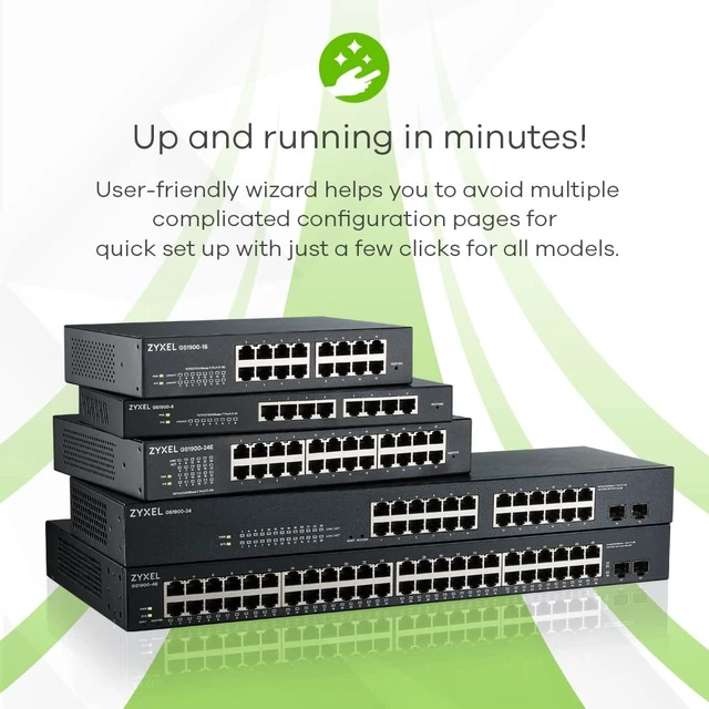 Alt view image 5 of 5 - Zyxel 8 Port Network Ethernet Switch ^^ Smart Managed PoE+ ^^ GS1900-8HP