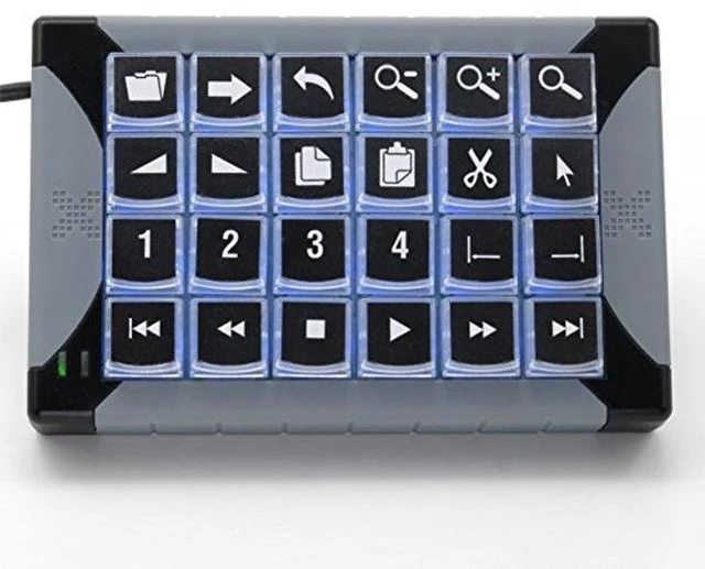 Alt view image 3 of 5 - X-keys USB Programmable 24 Key KVM Keypad and Keyboard