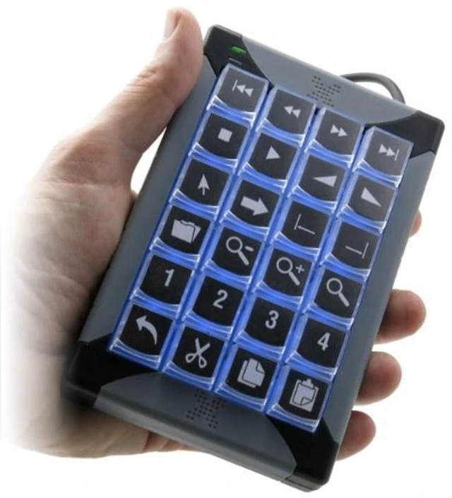 Alt view image 4 of 5 - X-keys USB Programmable 24 Key KVM Keypad and Keyboard
