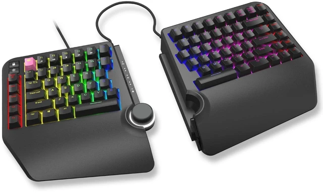 Main image of Cloud Nine ErgoTKL Ergonomic Tenkeyless Mechanical Keyboard for PC Kailh Red TKL RGB Backlit Ergo Split Key Board