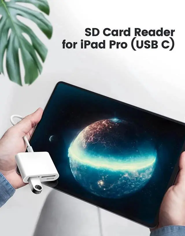 Alt view image 3 of 6 - USB C SD Card Reader USB C to SD Card for iPhone 15 16/iPad/Mac/Laptop USB-C/Type C Memory Card Adapter for iMac iPad Pro Air Mini MacBook Pro Air Galaxy MicroSD/SD