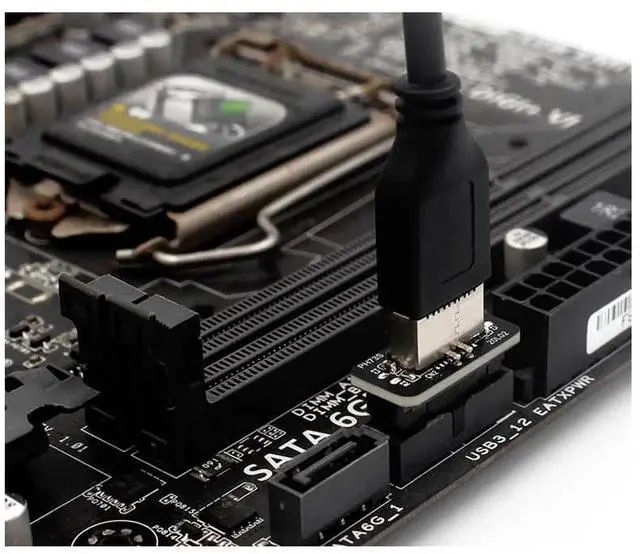 Alt view image 4 of 12 - USB 3.2 Gen 1 to USB 3.2 Gen 2 Header Adapter, USB 3.1 Type-E Key-A to USB 3.0 20 Pin Header Converter for Type C Motherboard (Vertical Type)