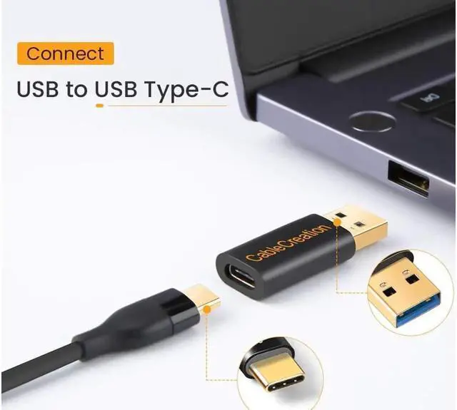 Alt view image 2 of 7 - USB3.1 USB C Female to USB Male Adapter 5Gbps CableCreation USB to USB C Adapter USB C to A Adapter Female USB C Adapter for Laptops Logitech StreamCam and Other USB-A Devices
