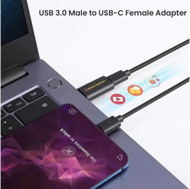Alt view image 3 of 7 - USB3.1 USB C Female to USB Male Adapter 5Gbps CableCreation USB to USB C Adapter USB C to A Adapter Female USB C Adapter for Laptops Logitech StreamCam and Other USB-A Devices