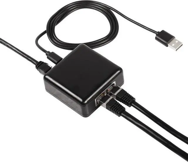 Alt view image 6 of 7 - RJ45 Network Splitter Adapter Gigabit,1000Mbps Ethernet Cable Splitter 1 to 2, RJ45 Network Extension Connector,Two Devices Share The Internet at The Same Time(Gigabit 1 to 2)