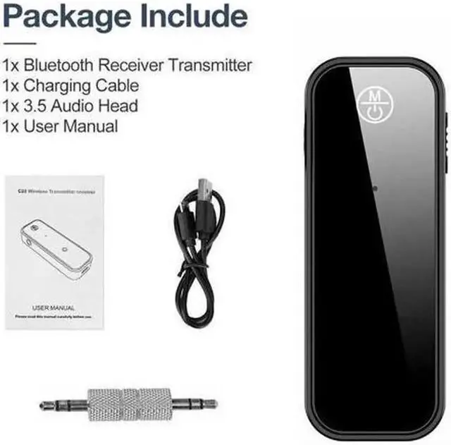 Alt view image 5 of 7 - USB Wireless Bluetooth 5.0 Transmitter Receiver 2in1 Audio Adapter 3.5mm Aux Car