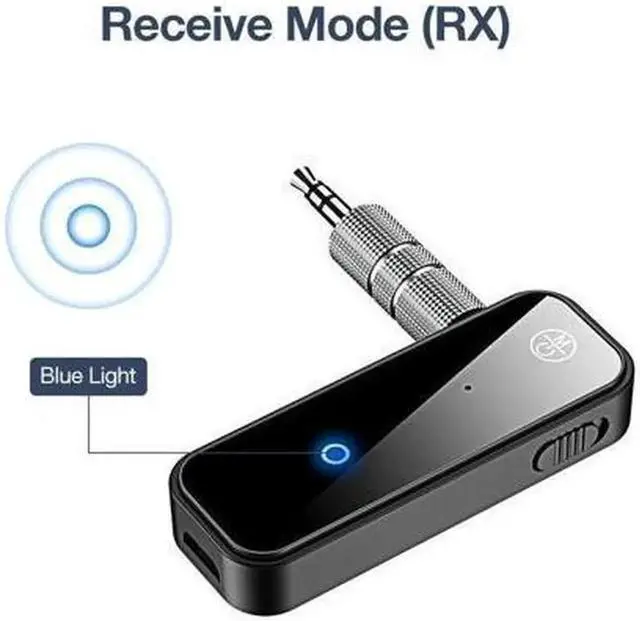 Alt view image 7 of 7 - USB Wireless Bluetooth 5.0 Transmitter Receiver 2in1 Audio Adapter 3.5mm Aux Car