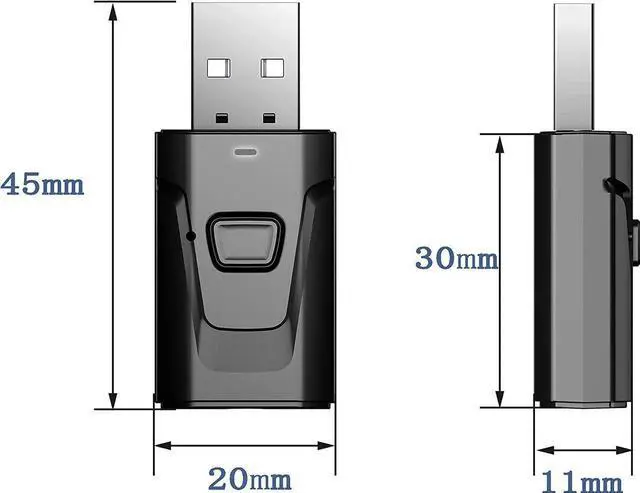 Alt view image 2 of 7 - USB BT 5.0 Adapter 4-in-1 Wireless Stereo Audio Transmitter Receiver Adapter with 3.5mm AUX for Car Aux PC TV Speaker Home Audio System