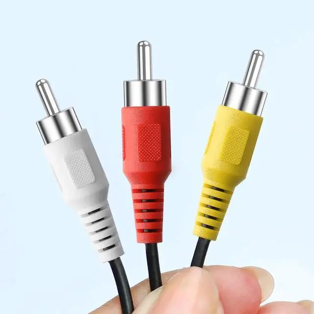 Alt view image 7 of 7 - RCA to RCA Audio Cable 10 Feet 3 RCA Male to Male Composite AV Video Cable for Speakers, TVs, DVD Players